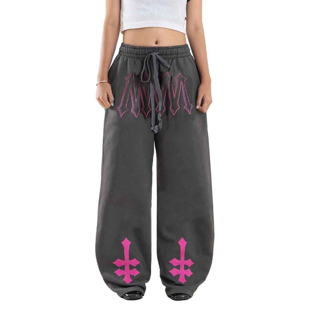 Denimitup ladies sweat pants H Zigzag - Sonic Grey - Long Pants