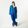 Denimitup ladies sweat pants H Zigzag - Sonic Blue - Long Pants