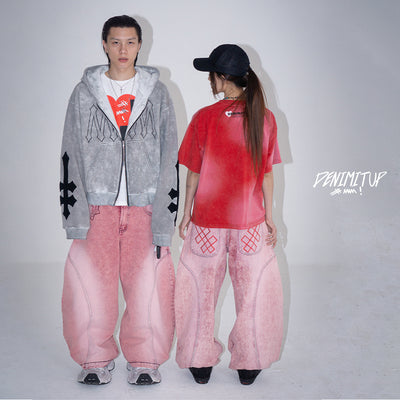 A1 Wide Barrel - Grain Dual Pink - Jeans