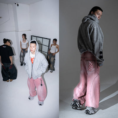 A1 Wide Barrel - Grain Dual Pink - Jeans