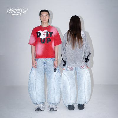 A1 Wide Barrel - Grain Dual Ice Blue - Jeans