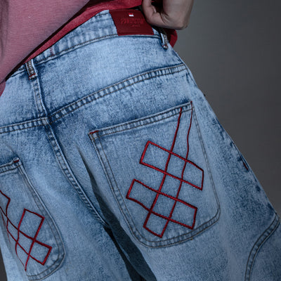 A1 Wide Barrel - Grain Dual Ice Blue - Jeans