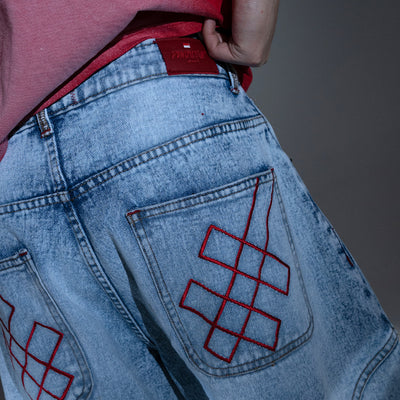 A1 Wide Barrel - Grain Dual Ice Blue - Jeans