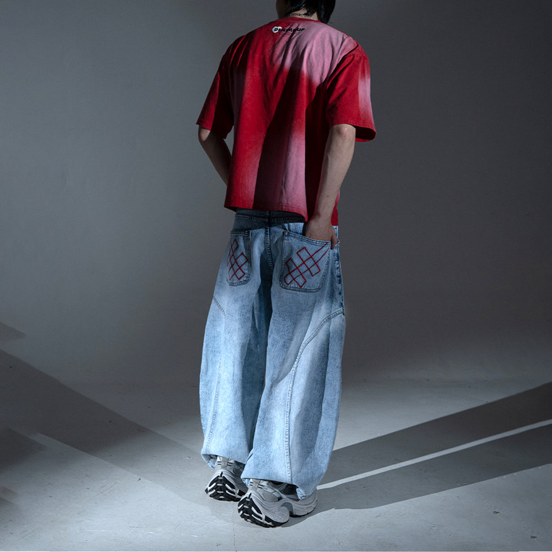 A1 Wide Barrel - Grain Dual Ice Blue - Jeans