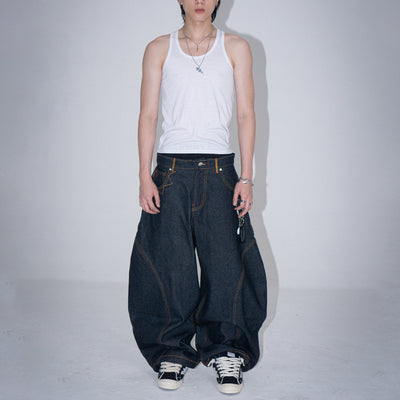 A1 Wide Barrel - Raw Denim - Jeans