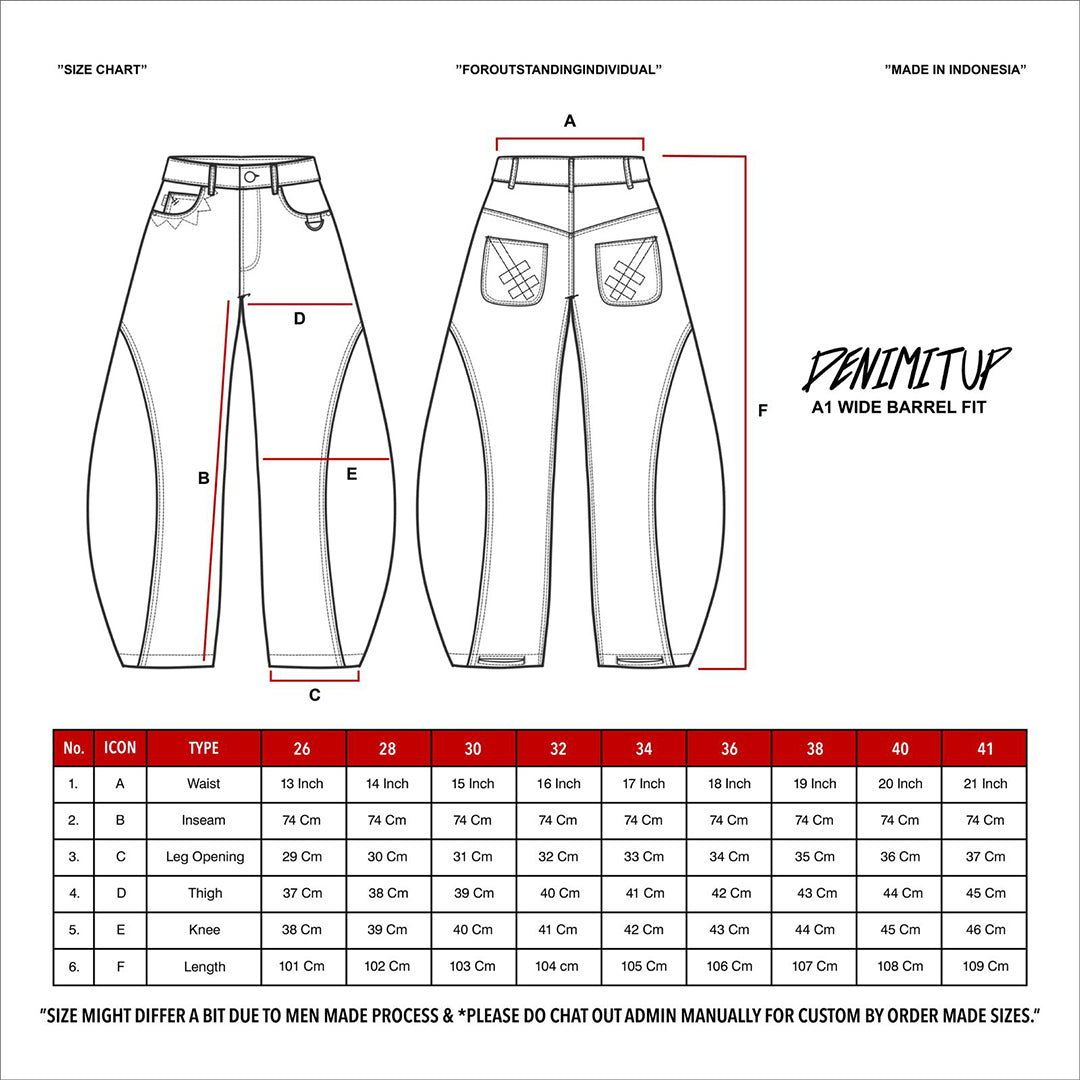 A1 Wide Barrel - Titanium Grey - Jeans