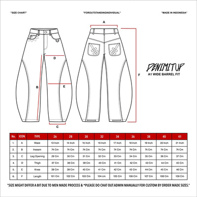 A1 Wide Barrel - Titanium Grey - Jeans