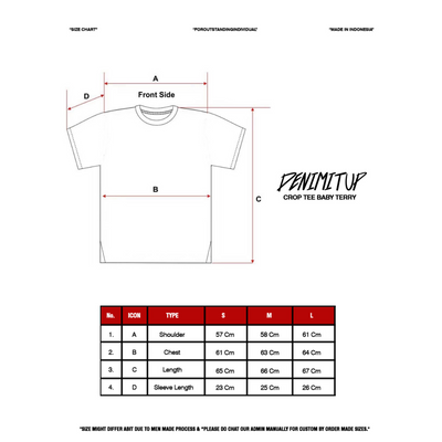 Denimitup Embroidered Trilogo White Tee - Baju Kaos