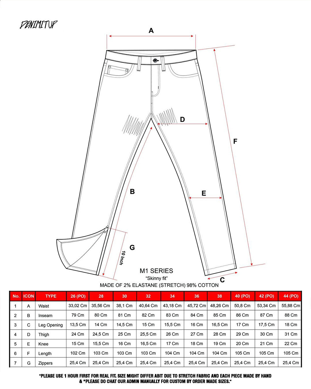 M1 - Cobalt blue - Celana Jeans