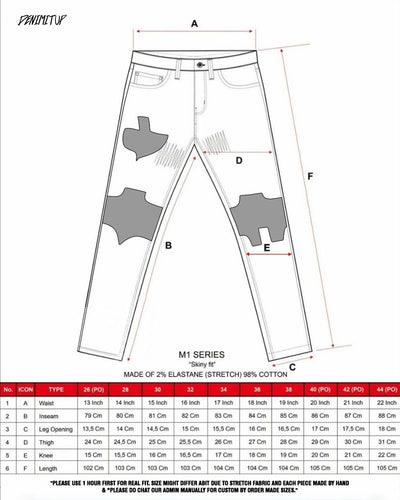 M1 Tri Leather Apex Grey Splatter - Celana Jeans