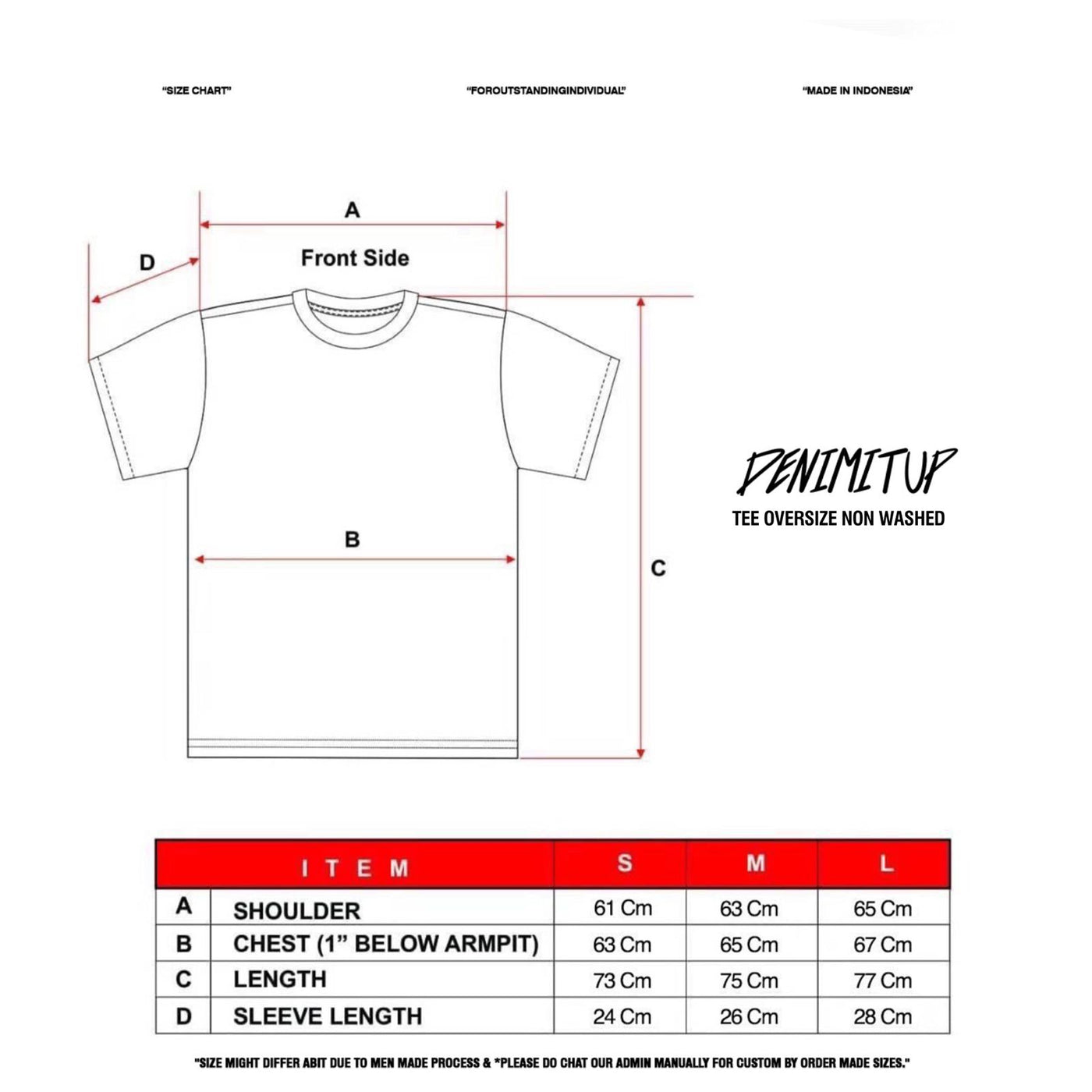 DENIMITUP Logo Tee - White On Black - T-Shirt