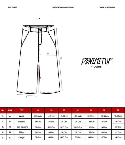 H1 Tri Songket Jorts - Parisian cream blue - Short Pants