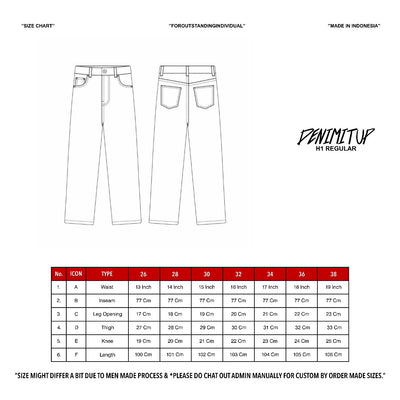 H1 Regular Loose - Stone Blue Wash