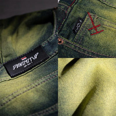 H1 Low Waist Baggy Ladies Jeans - Ketupat Green