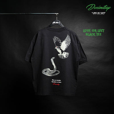 Love or lust - Black tee - Baju Kaos