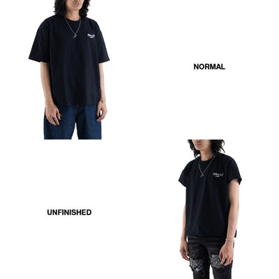 Denimitup embroidered - Black tee - Baju Kaos