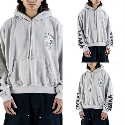 Denimitup Fly high stay low - Snowish Beige - Hoodie Pria