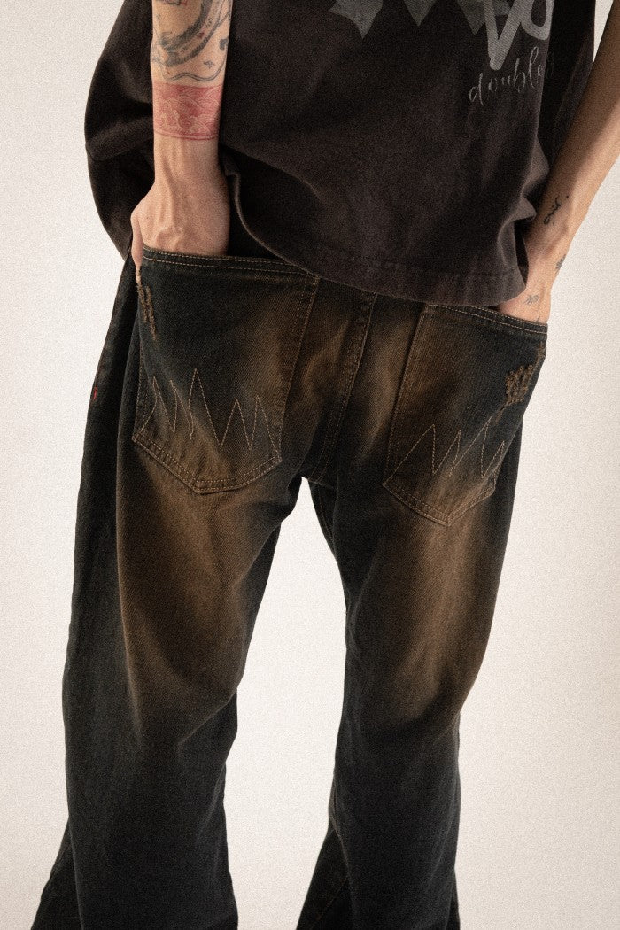 H1 baggy - Rusted bronze - Celana Jeans