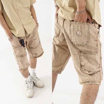 A1 carpenter short - Desert beige wash - Celana Jeans