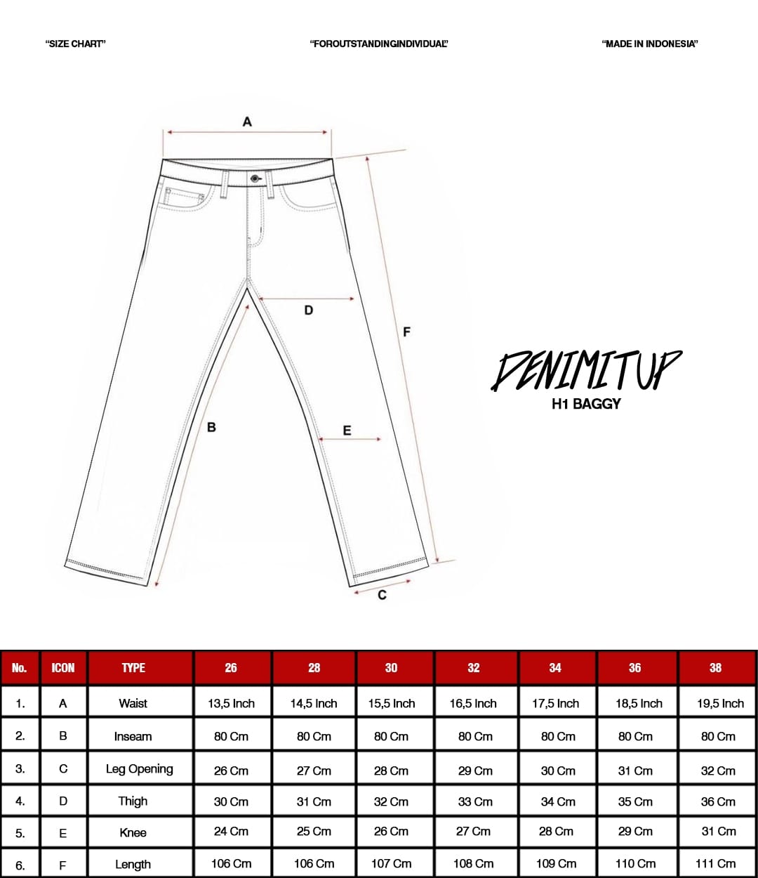 H1 Baggy Songket - Iron Grey - Jeans Pants