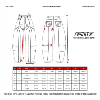 A1 Wide Barrel Echo - Seam Marble Black - Jeans