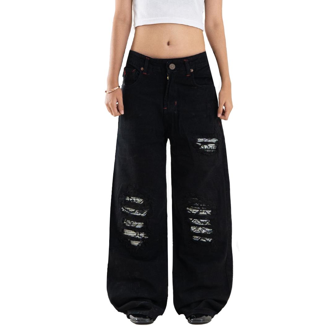 H1 Low Waist Baggy Quad Viper Ladies - Black - Jeans
