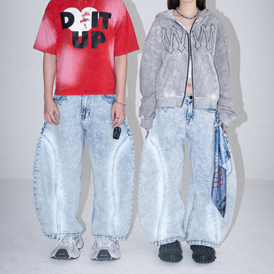 A1 Wide Barrel - Grain Dual Ice Blue - Jeans