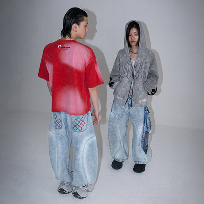 A1 Wide Barrel - Grain Dual Ice Blue - Jeans