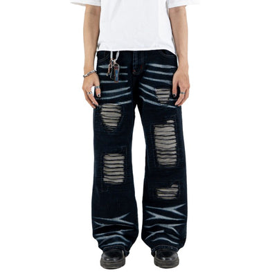H1 baggy leather - Falcon black - Celana Jeans