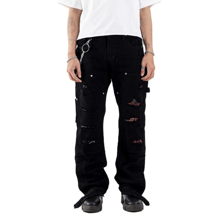 A1 carpenter batik - Jet black - Celana Jeans