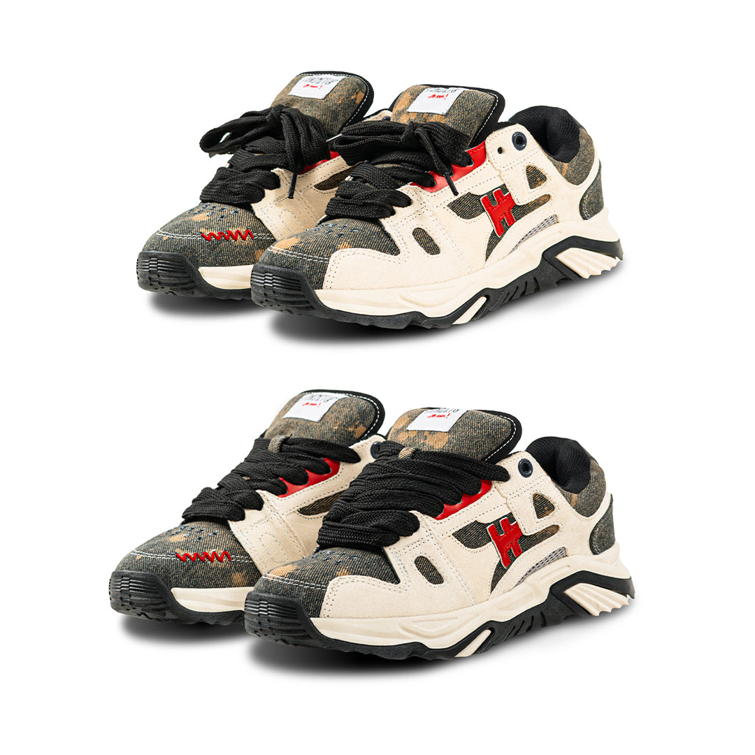 H Apex Denimitup - Vintage Blue Denim Splashes - Shoes