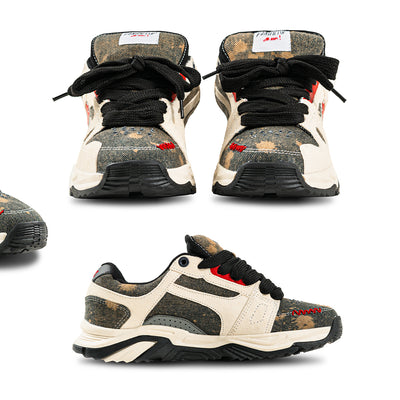 H Apex Denimitup - Vintage Blue Denim Splashes - Shoes