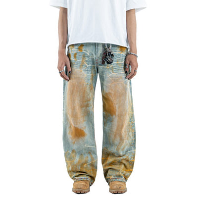 H1 BC baggy x Bhisma - Muddy golden washed - Celana Jeans