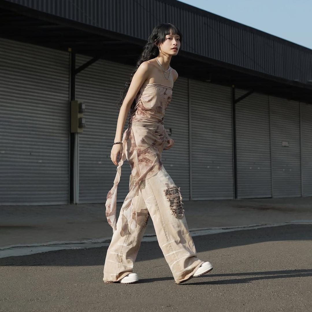 H1 Low Waist Baggy Tri Batik Cendrawasih Ladies - Euro Sand