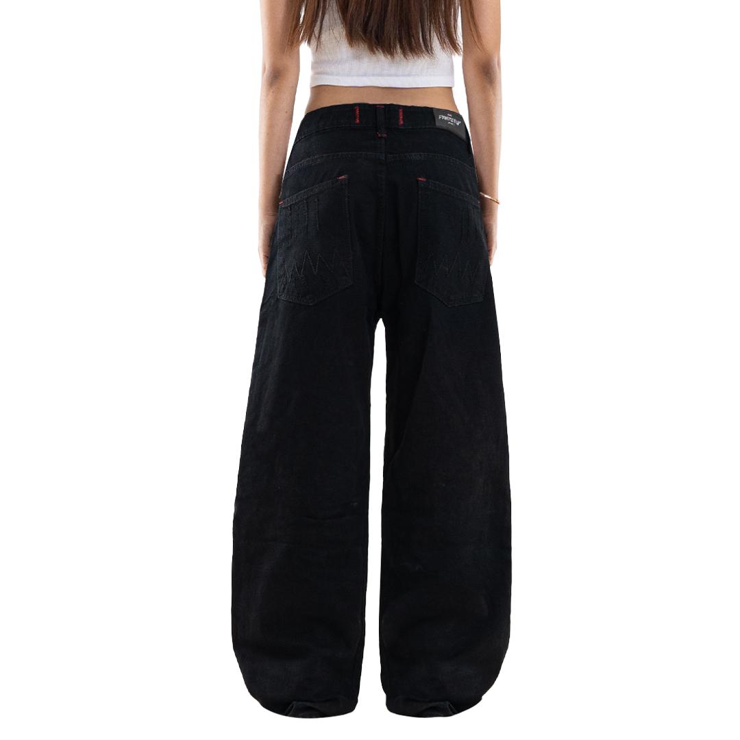 H1 Low Waist Baggy Quad Viper Ladies - Black - Jeans