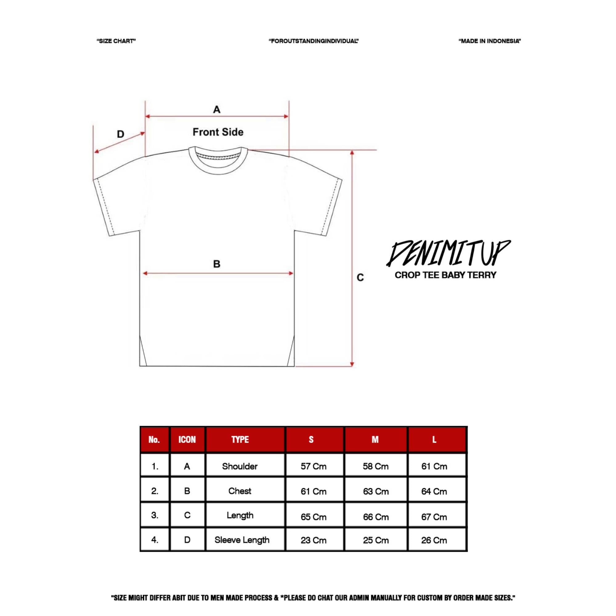Size guide for THIS IS NOT DENIMITUP tee - Electric black - T-Shirt