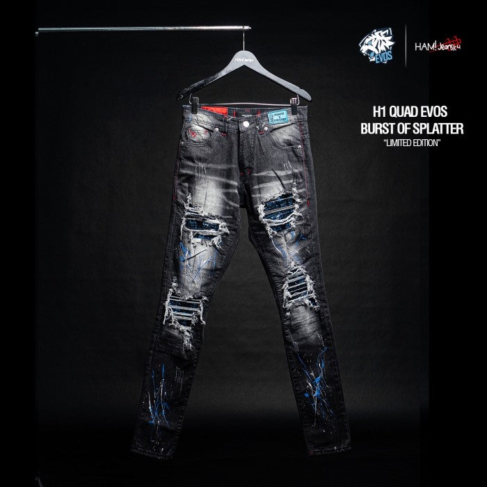 H1 quad evos - Burst of splatter - Celana Jeans