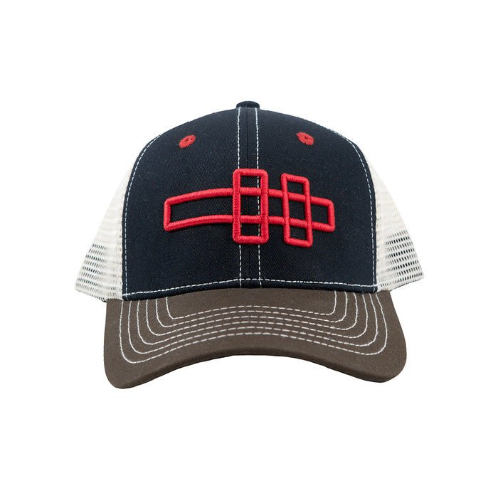 Trucker Hat H Logo - Motorsport Red On Black  - Hat