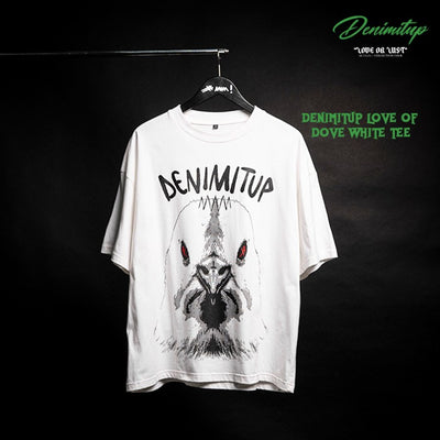 Denimitup love of dove - White tee - Baju Kaos