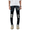 M1 Tri Leather Grey on Black - Jeans Pants