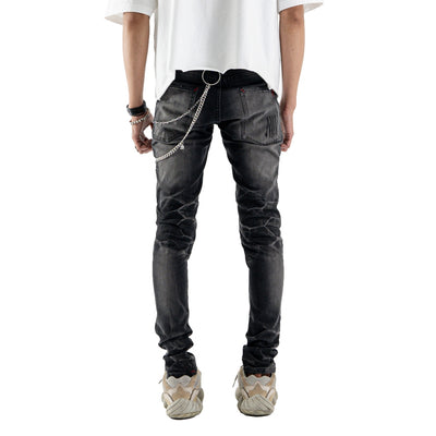 M1 Tri Leather Apex Grey Splatter - Celana Jeans