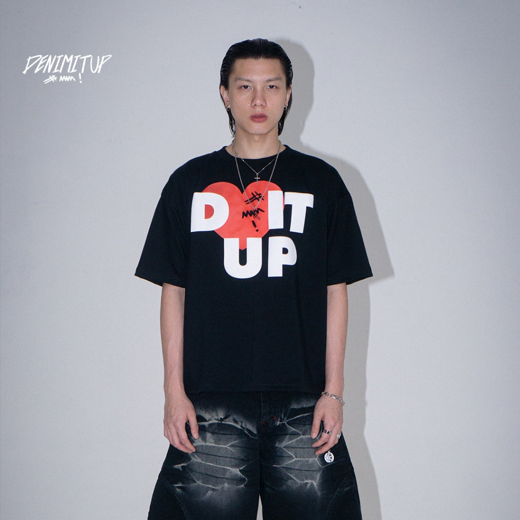 Loving Trilogo Denimitup - Black Tee - Tshirt