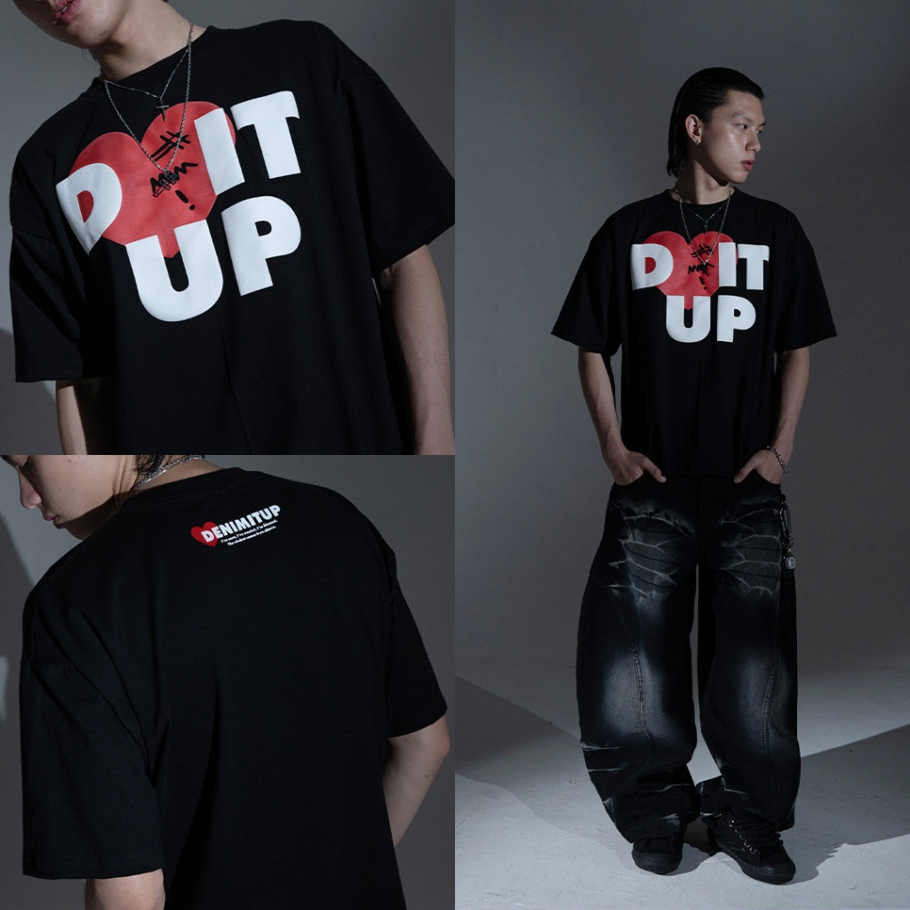 Loving Trilogo Denimitup - Black Tee - Tshirt