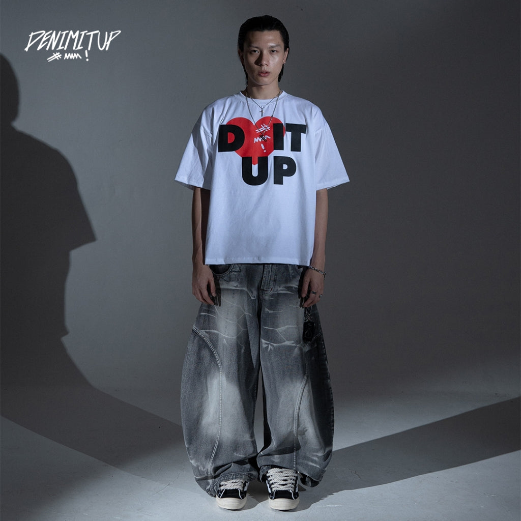 Loving Trilogo Denimitup - White Tee - Tshirt
