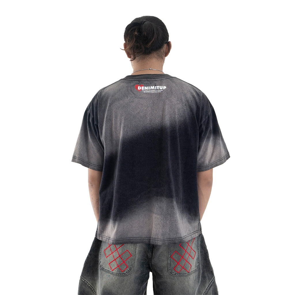 Loving Trilogo Denimitup Washed - Cloudy Black - Tshirt