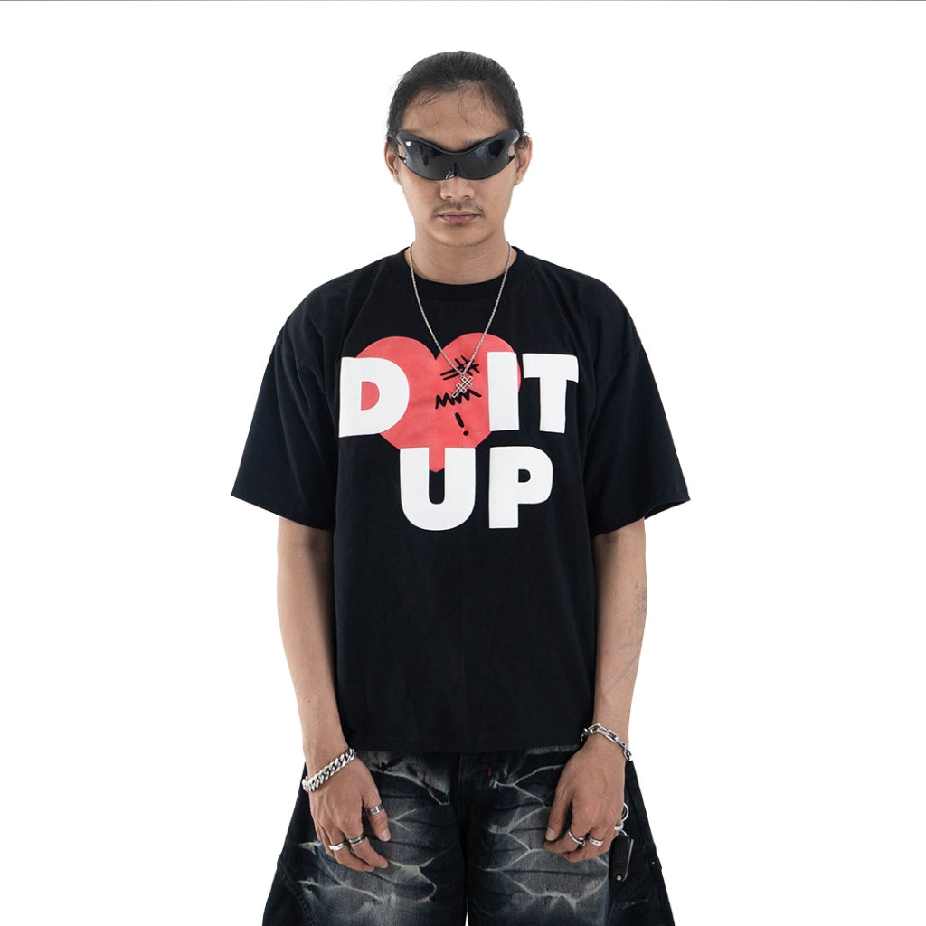 Loving Trilogo Denimitup - Black Tee - Tshirt