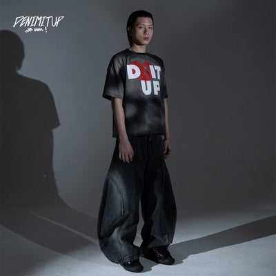 Loving Trilogo Denimitup Washed - Cloudy Black - Tshirt