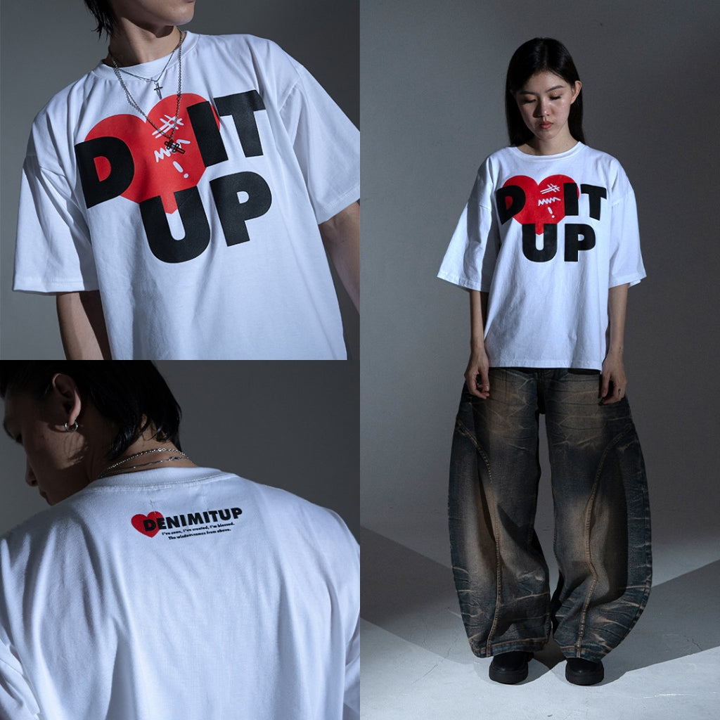 Loving Trilogo Denimitup - White Tee - Tshirt