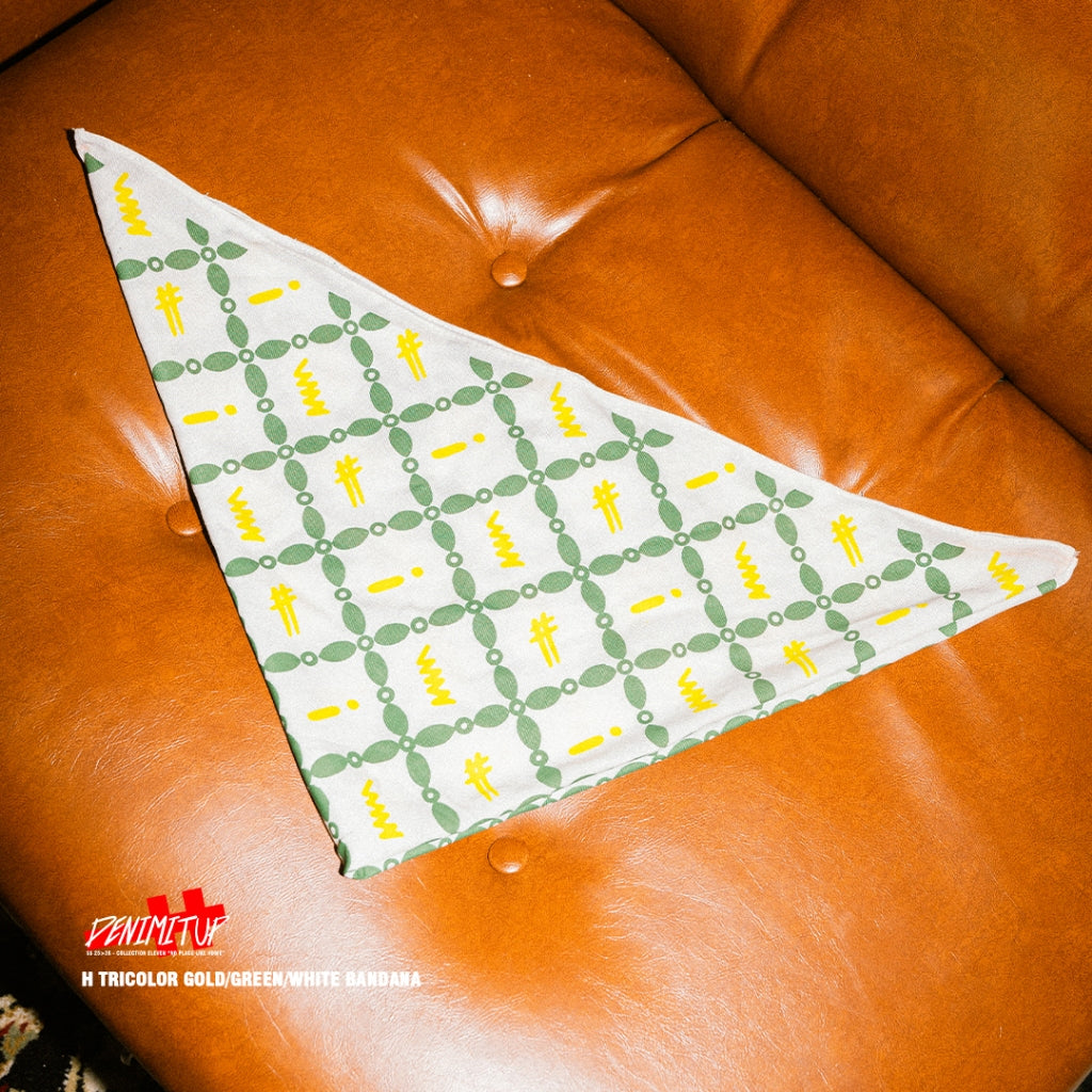 H TRILOGO - Gold/Green/White - Bandana
