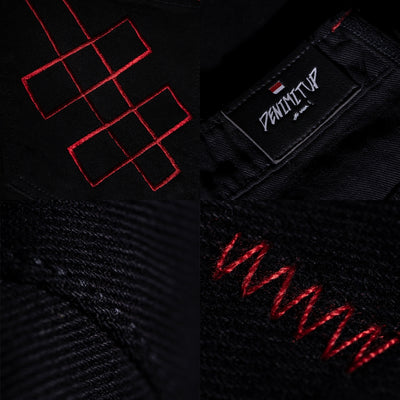H1 Baggy H Embroidered Back Pocket - Black - Jeans